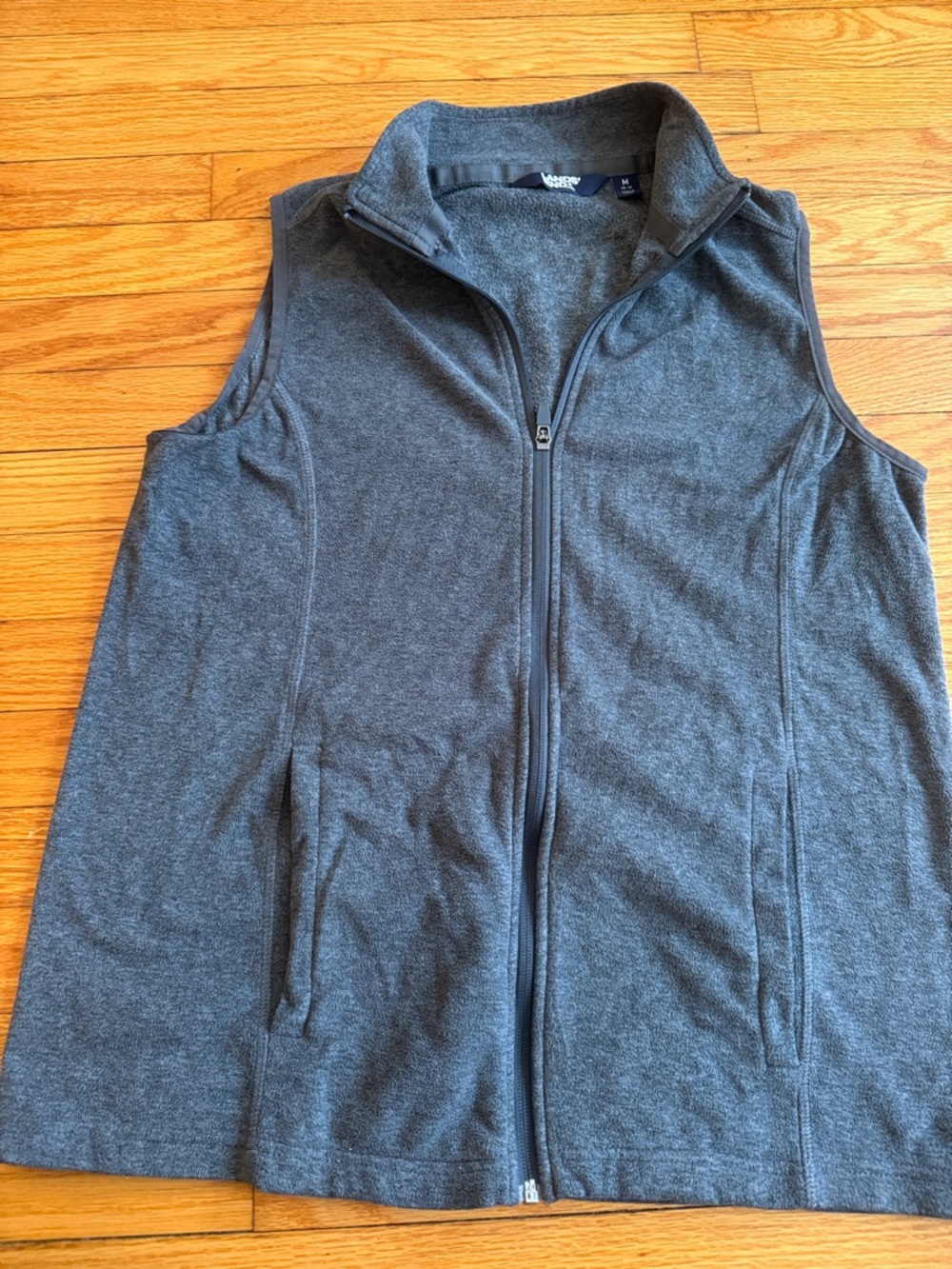 Lands End Dark Gray Fleece Vest